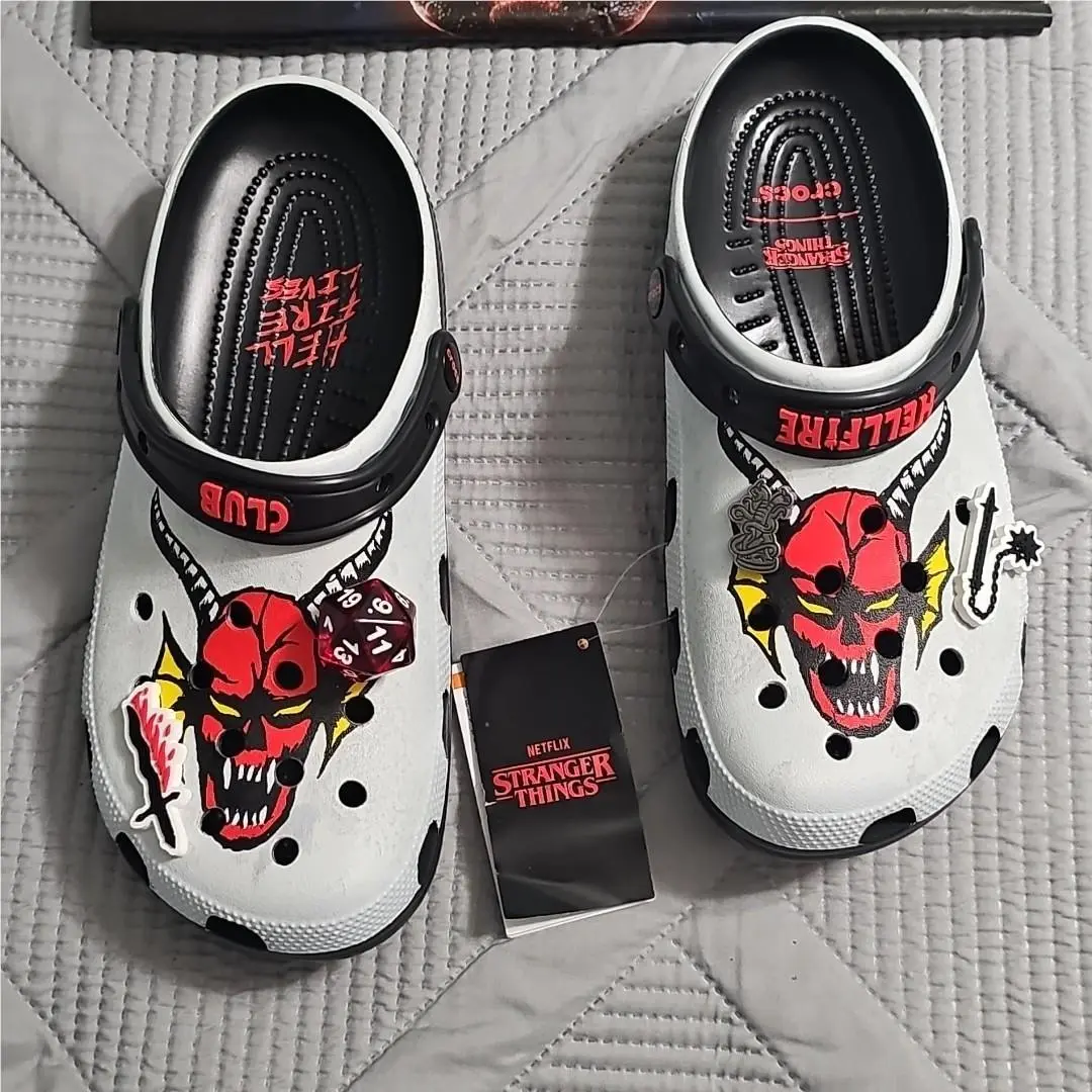 Crocs shoes - crocs STRANGER THINGS Hellfire Classic Clog - White/Multi (UPC: 198445264009) 2