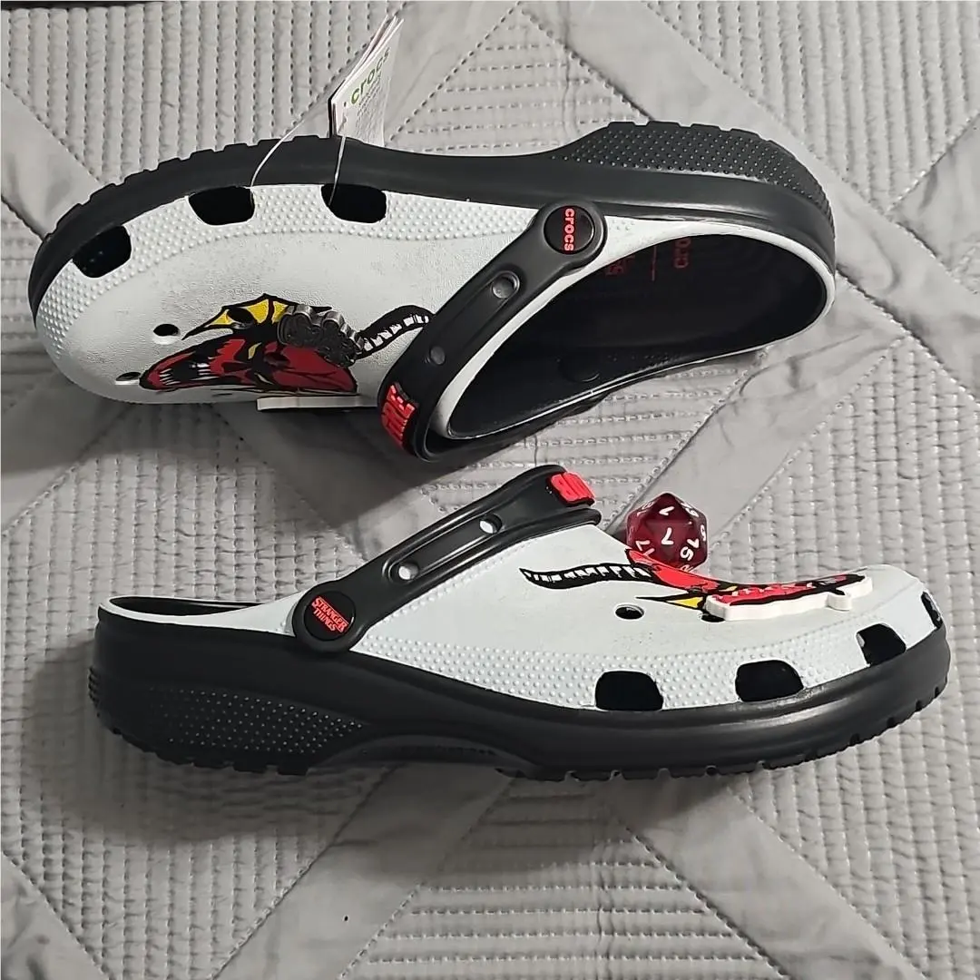 Crocs shoes - crocs STRANGER THINGS Hellfire Classic Clog - White/Multi (UPC: 198445264009) 7