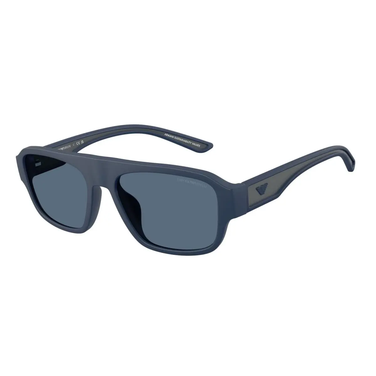 EA4266U 618580 Rubber Matte Blue Dark Blue 55 mm Men`s Sunglasses by Emporio Armani