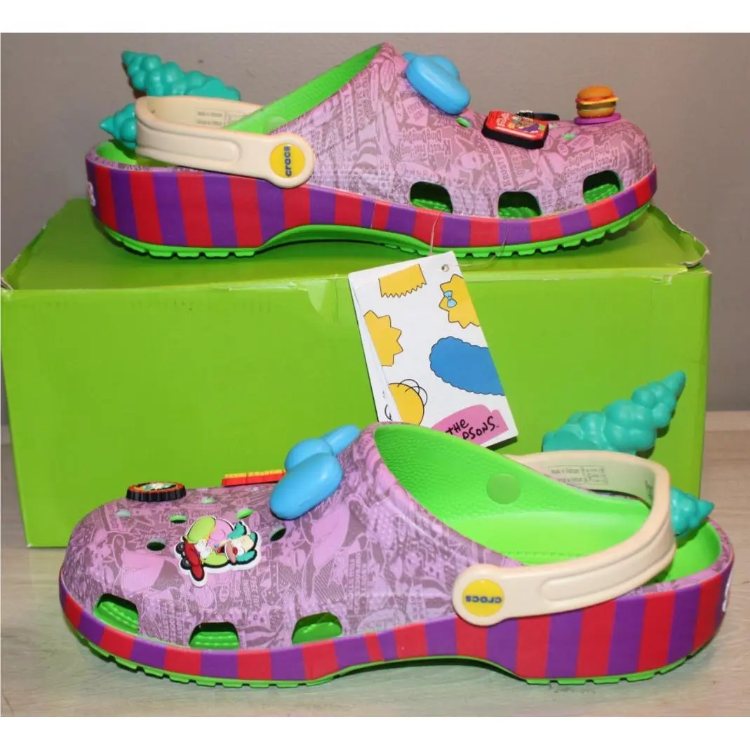The Simpsons X Crocs Krusty Classic Clog Women`s Size 10