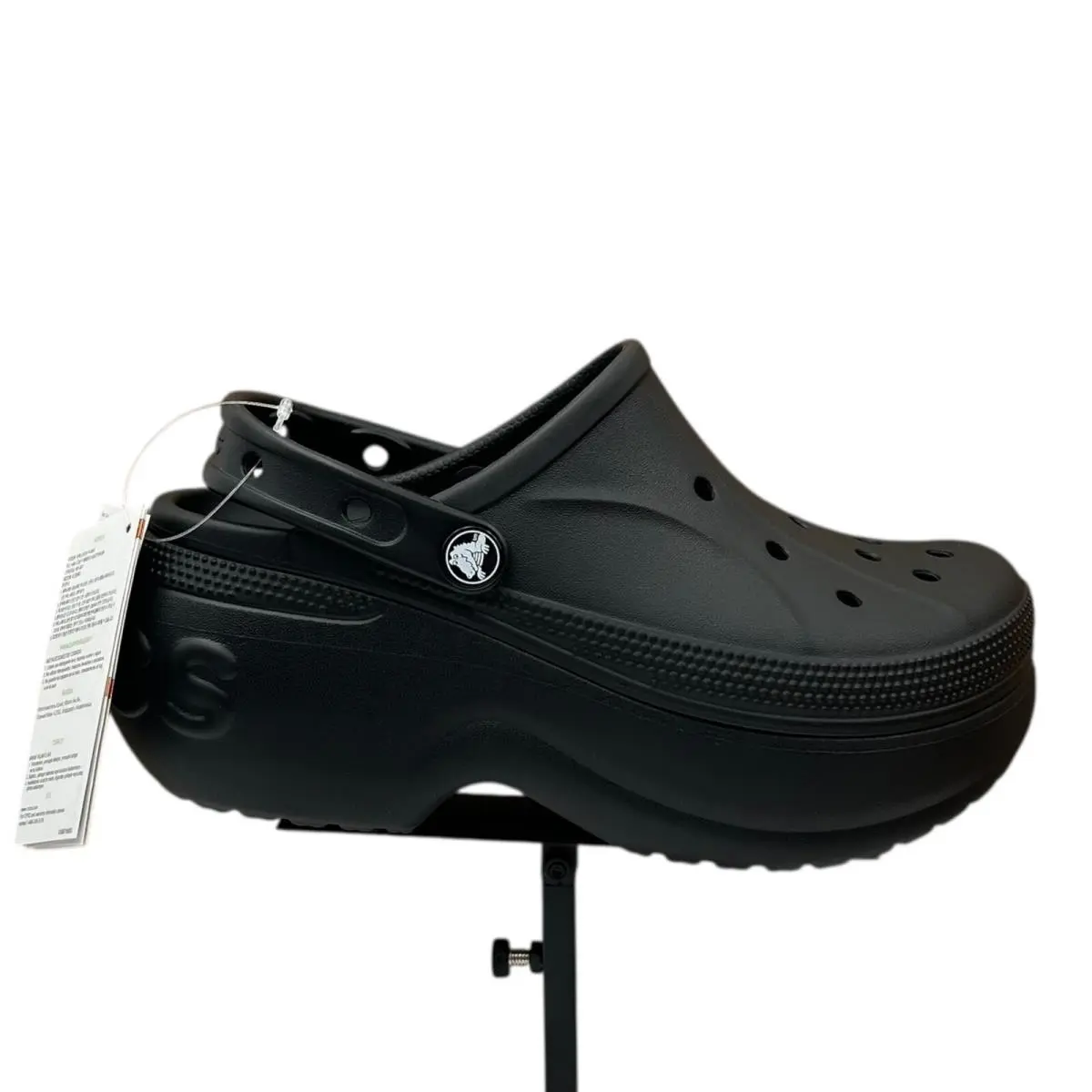 Crocs Women`s Mega Wedge Platform Clog Size 8 Black Slip-on Style Water Friendly