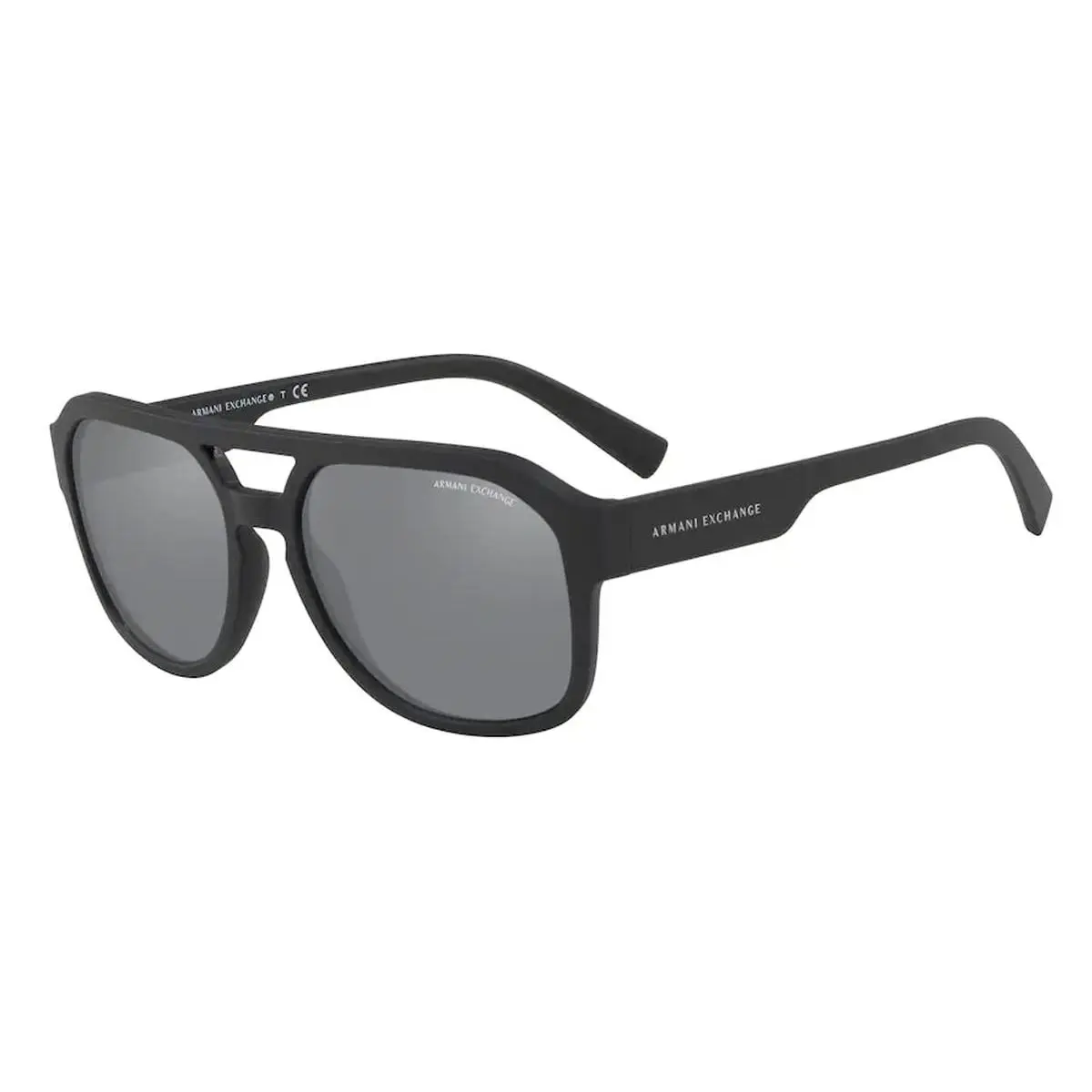 Armani Exchange AX4074S 80786G 55MM Matte Black/mirror Black Rectangle