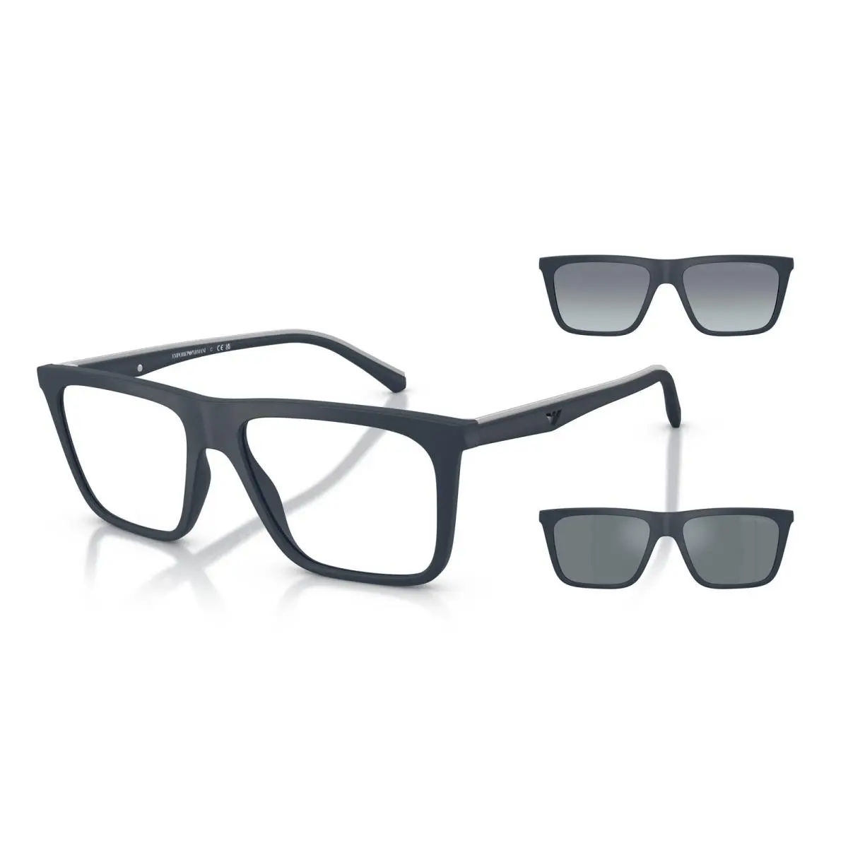 Emporio Armani EA4258 50881W Matte Blue Clear 56 mm Men`s Sunglasses