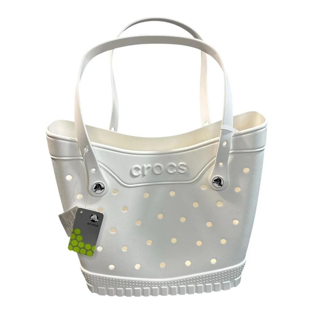 Crocs Classic Medium Tote White Summer Beach Pool Baseball Mom Everyday