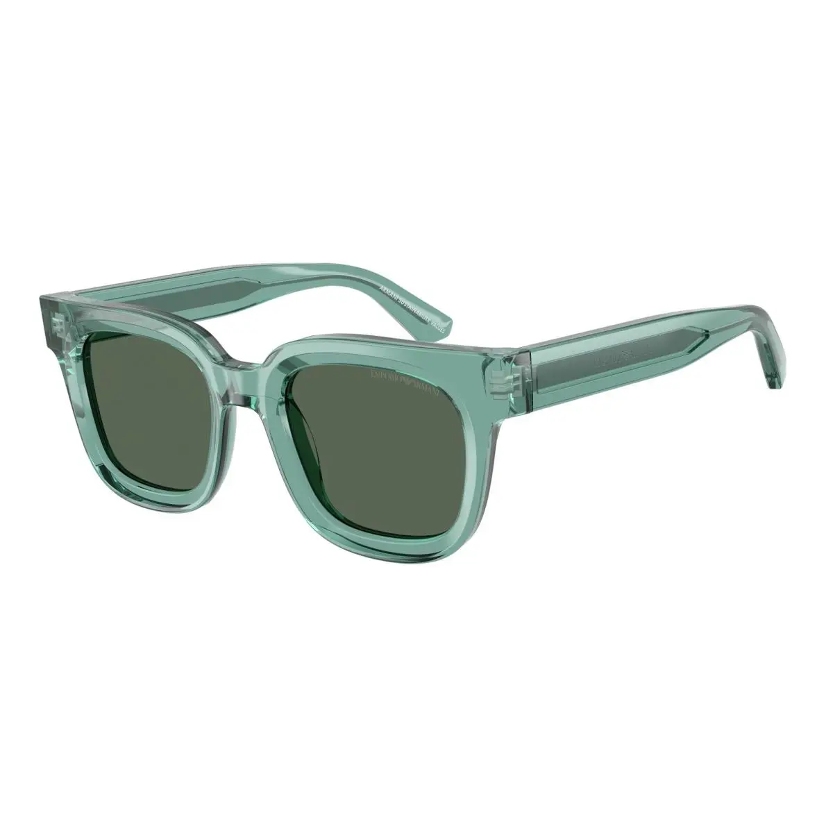 EA4271 636571 Transparent Green Dark Green 47mm Womens Sunglasses by Emporio Armani