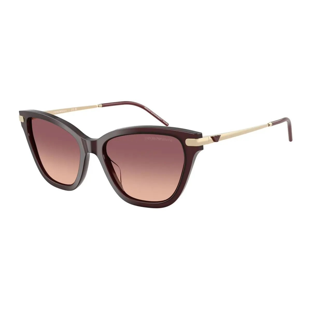 Emporio Armani EA4251 62658D Opal Bordeaux Pink Grad Violet 54mm Women Sunglass