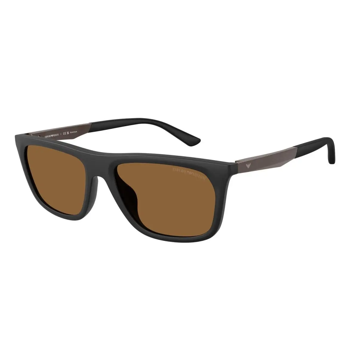 Emporio Armani EA4272U 637573 Matte Black Brown 57 mm Men`s Sunglasses