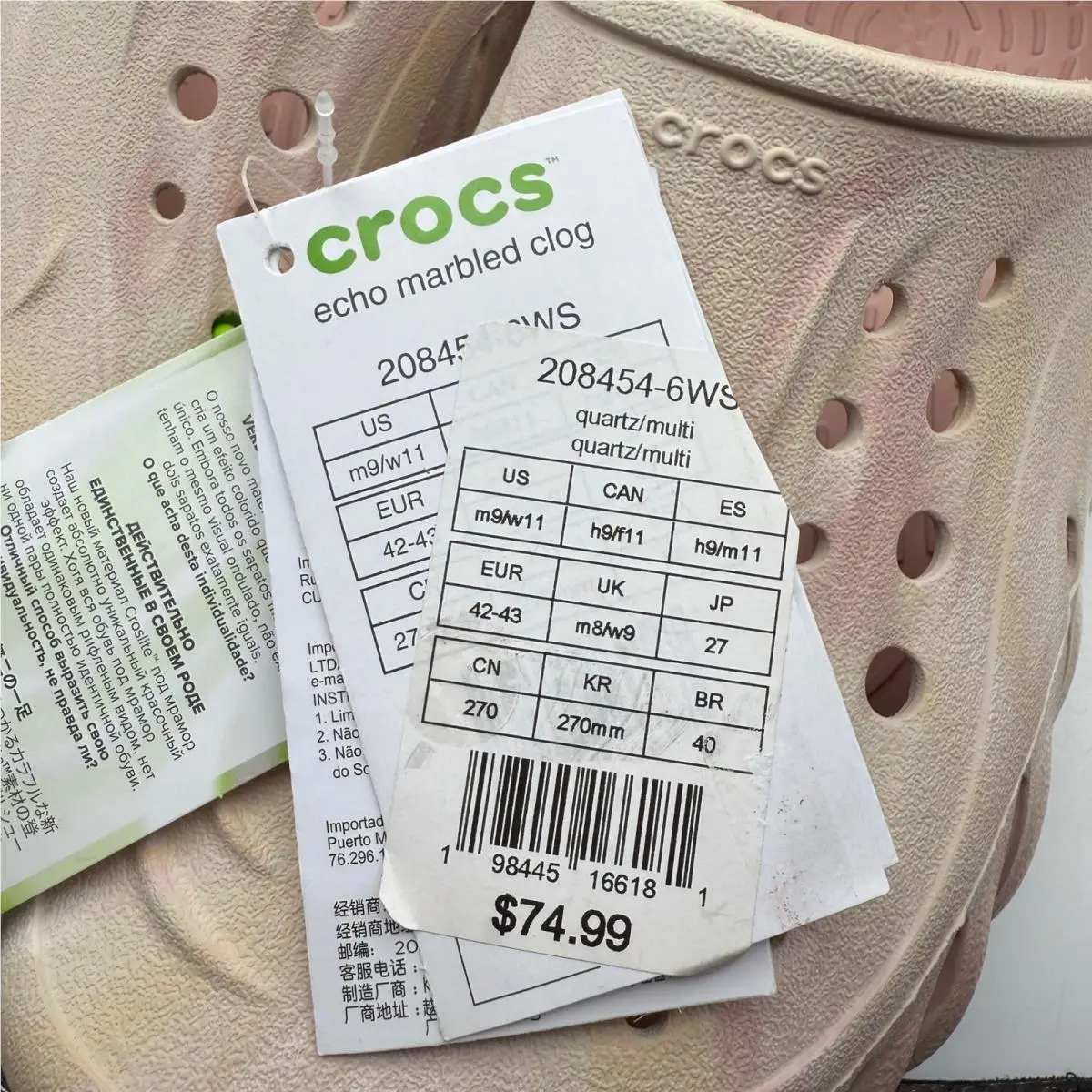Crocs shoes - Crocs Echo Marbled Clog - Echo Marbled Clog - Cream 6