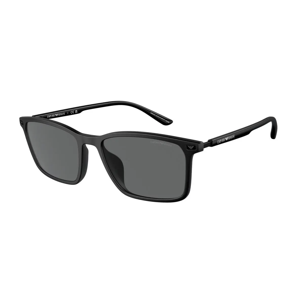 Emporio Armani EA4223U 500187 Matte Black Dark Grey 56 mm Men`s Sunglasses