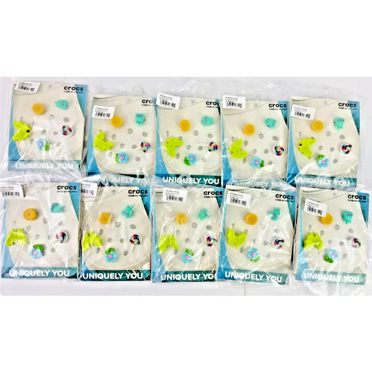 Crocs Jibbitz Shoe Charms Ugh Acrylic Uniquely You 10 Pack