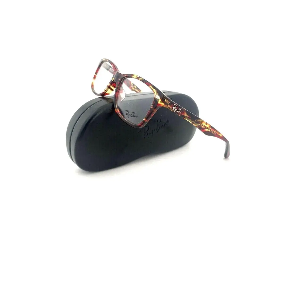 Ray-ban Frames Havana Red Unisex Acetate Eyeglasses RB5228 5710 53 17 140