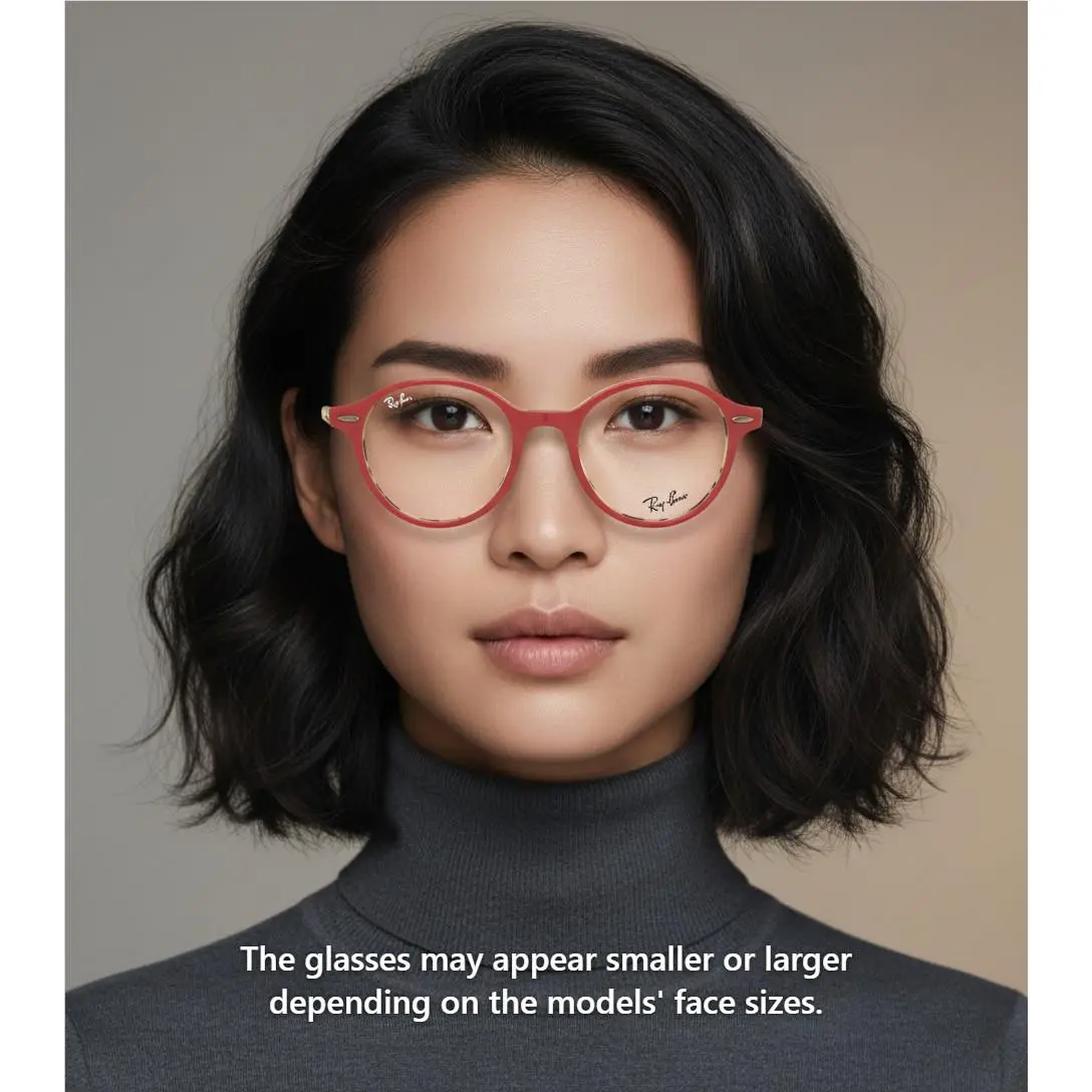Ray-ban Red-pink Tortoise Eyeglasses 7118 5714 50-19-145 O10