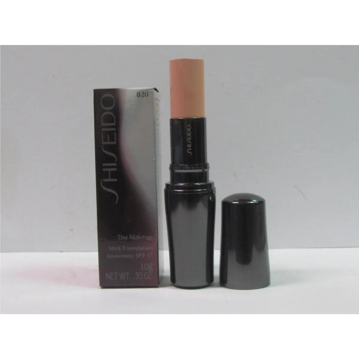 Shiseido The Makeup Stick Foundation Spf 17 B20 Natural Light Beige .35 oz Rare