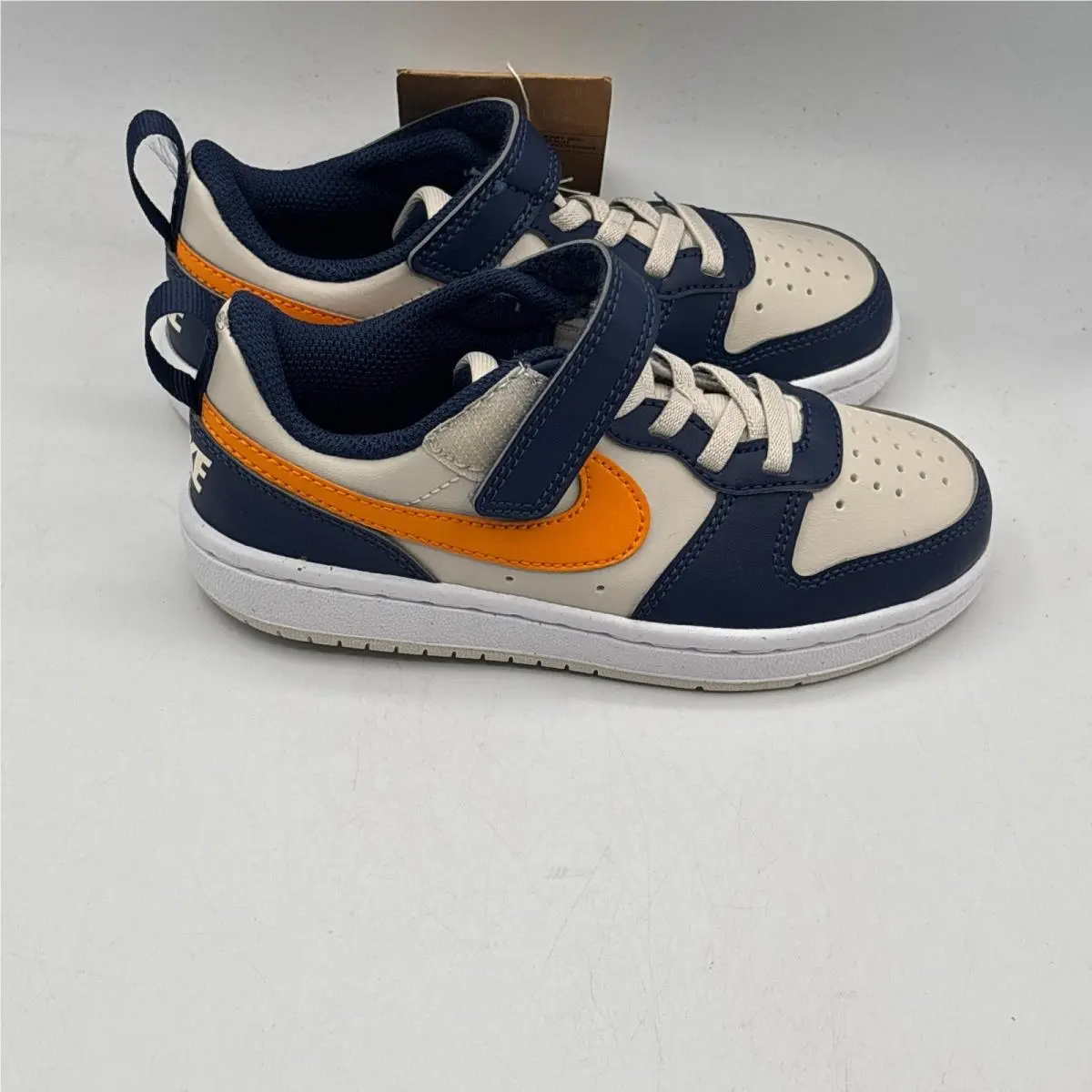 Nike Court Borough Low Recraft Kids 11C Brown Orange Navy DV5457-126