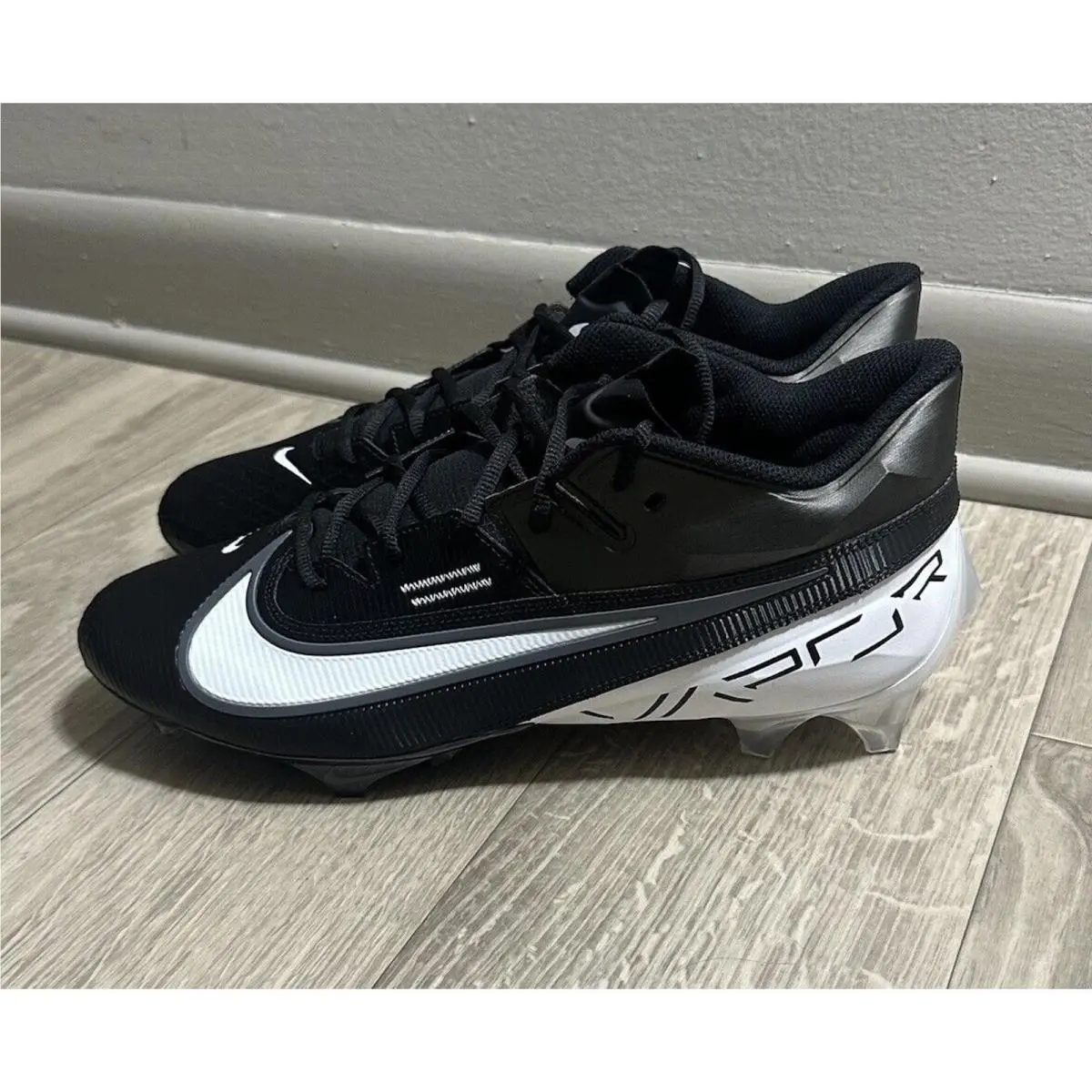 Nike Vapor Edge Elite 360 2 Football Cleats White Black DA5457-001 Sz 13