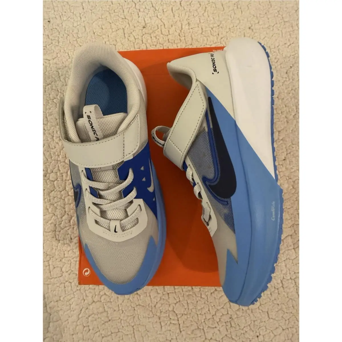 Boys Nike SZ 3 Shoes Blue NO Tie