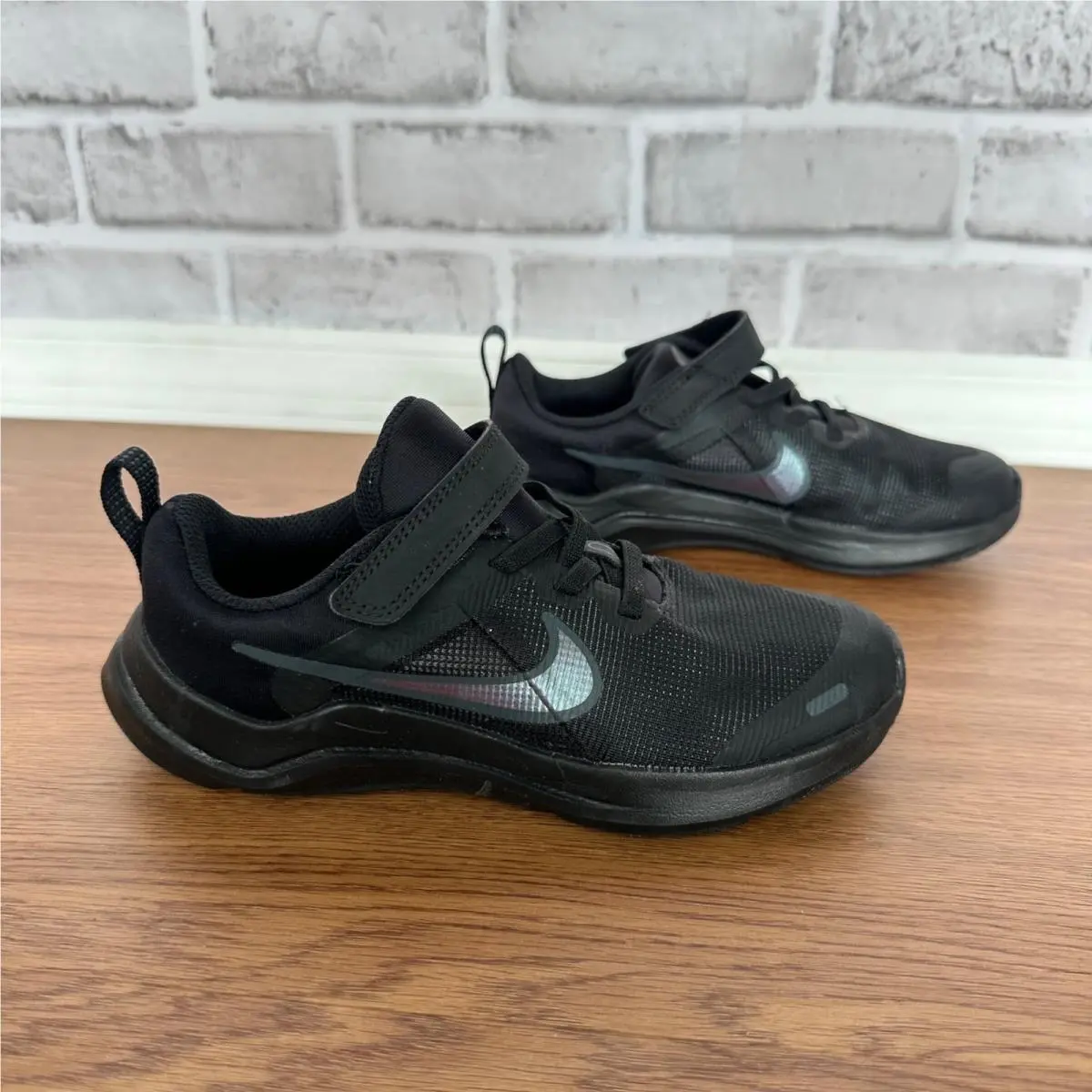 Nike Downshifter 12 Little Kids Shoes Sz 13C Black Athletic Sneaker DM4193-002