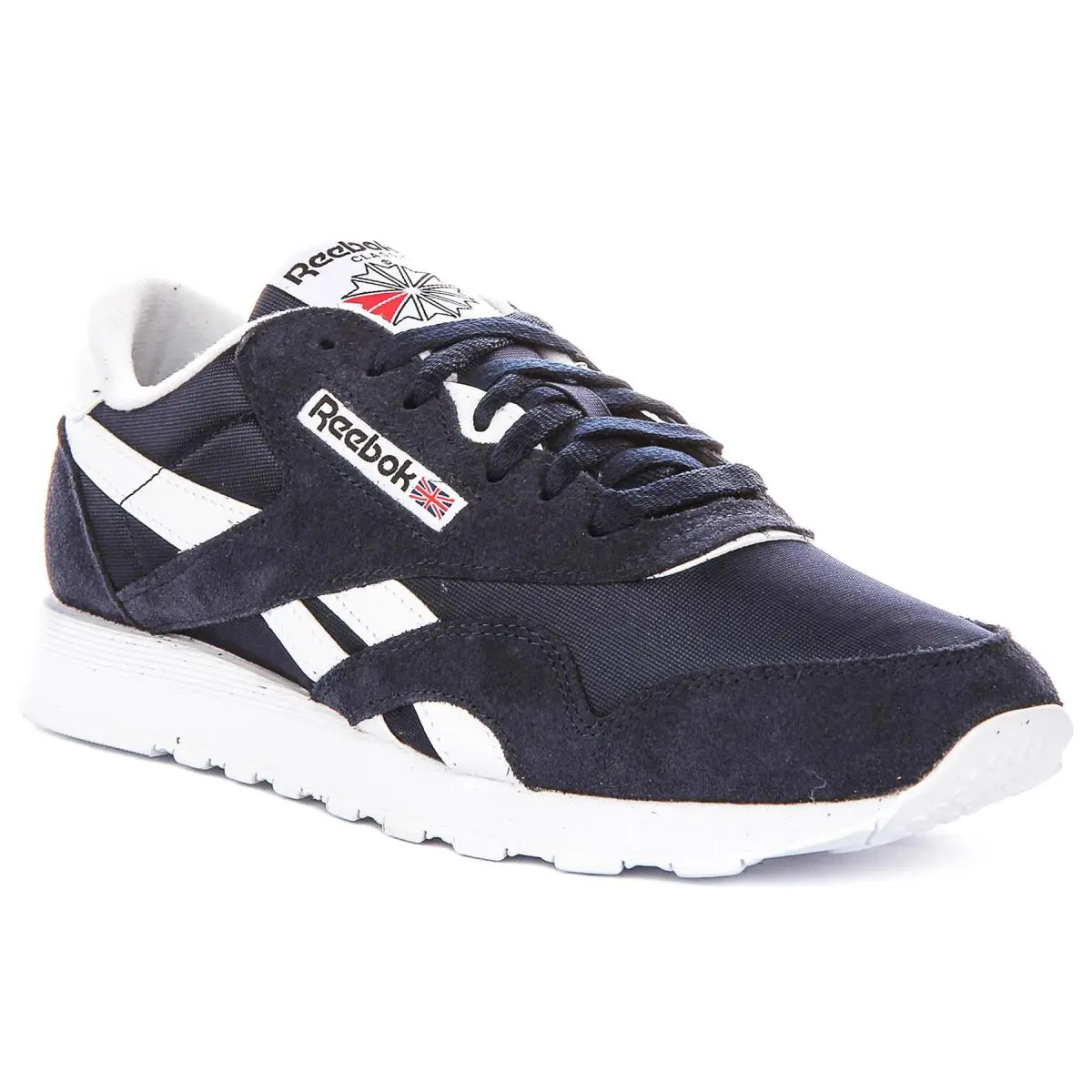 Reebok Classic Nylon Lace Up Mens Trainer In Navy White US 9 - 13