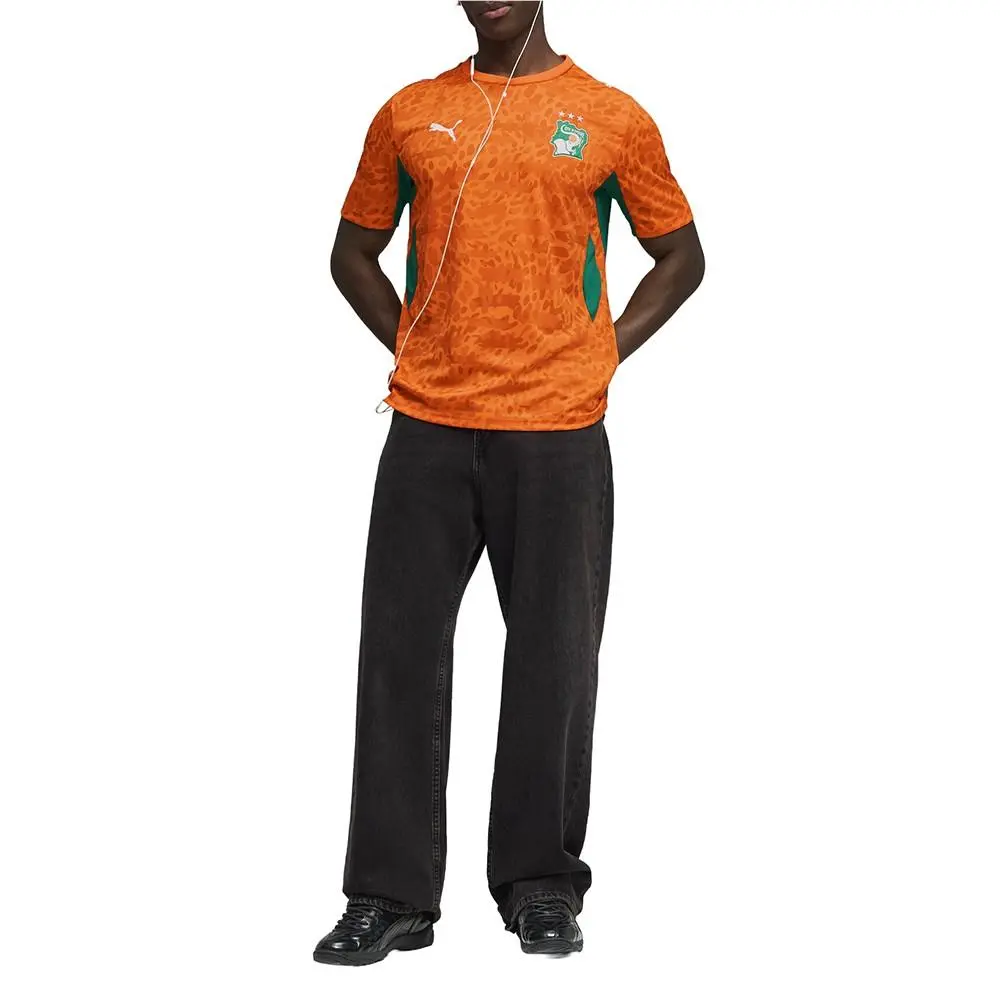 Puma clothing - PUMA Côte D`ivoire Home Crew Neck Short Sleeve Soccer Jersey - 78318201 - Orange 10