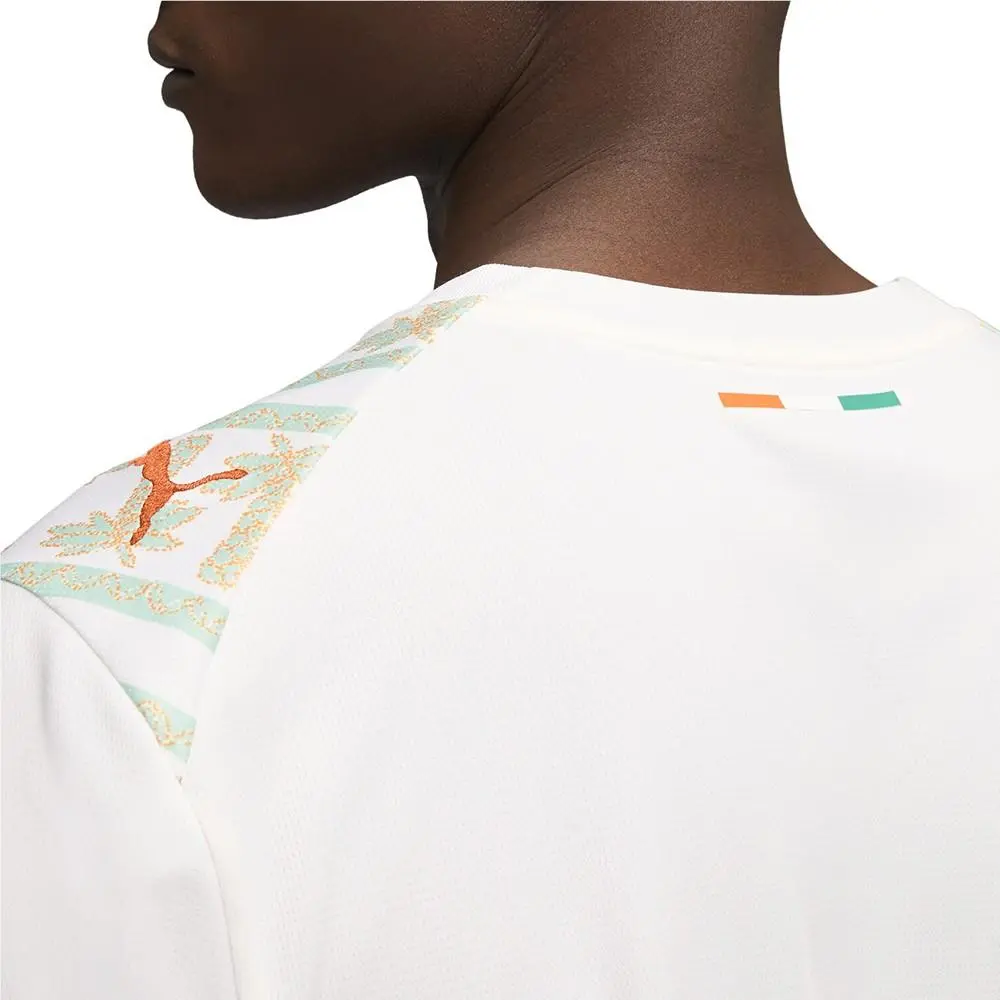 Puma clothing - PUMA Cote D`ivoire Crew Neck Short Sleeve Soccer Away Jersey Repl - 78318802 - White 7