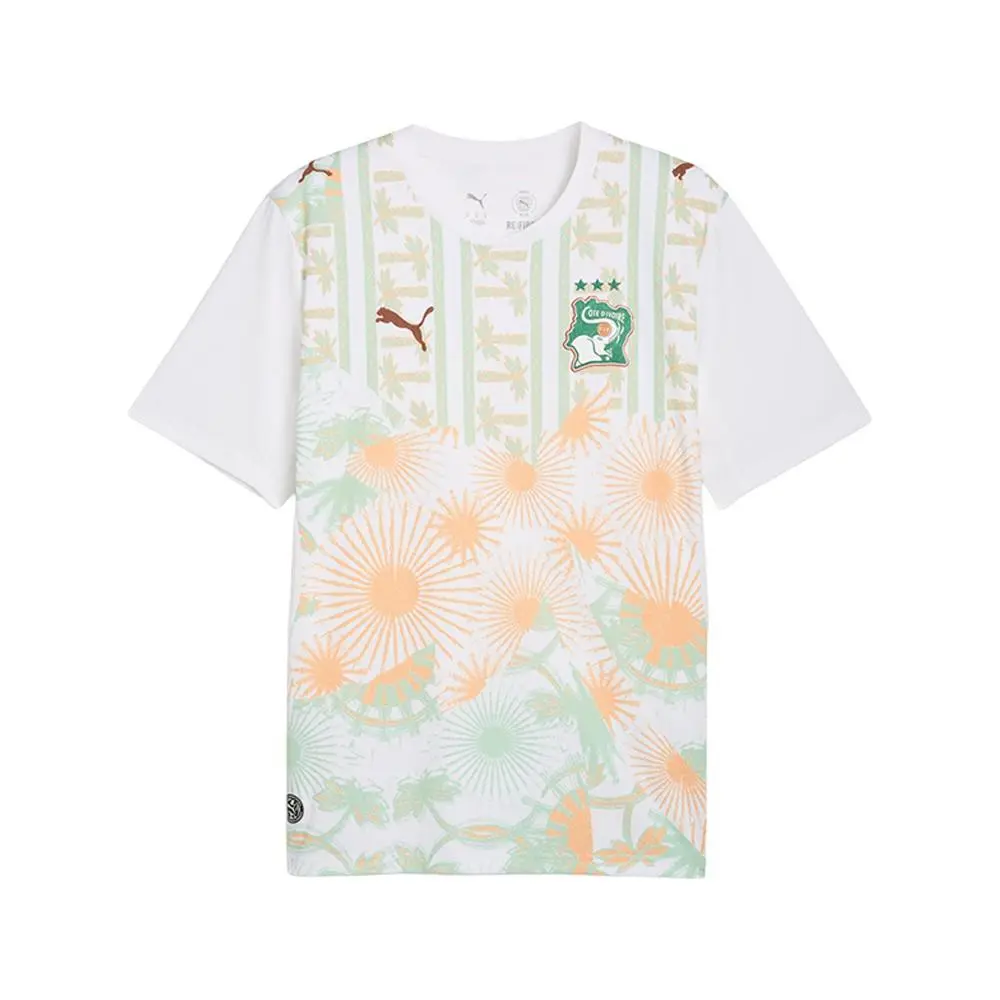 Puma clothing - PUMA Cote D`ivoire Crew Neck Short Sleeve Soccer Away Jersey Repl - 78318802 - White 5