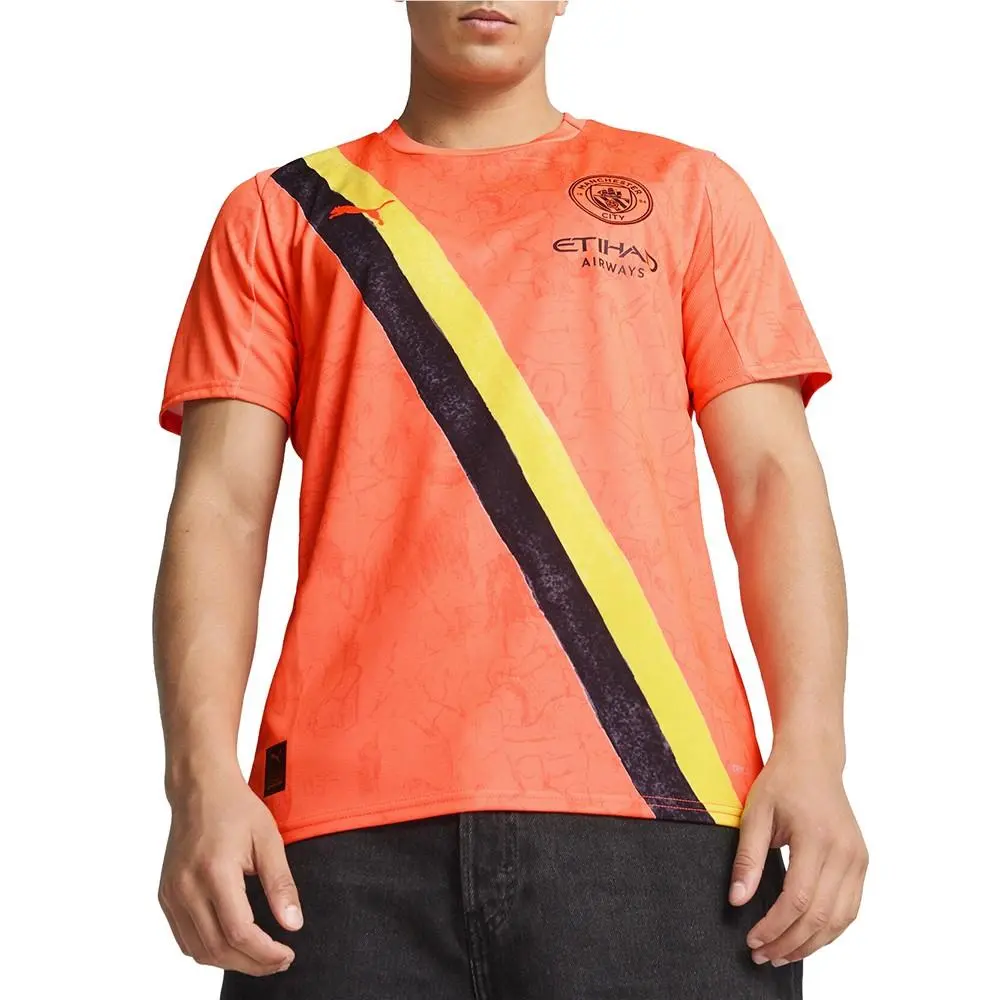 Puma clothing - PUMA  X Kidsuper Manchester City F.C. Crew Neck Short Sleeve Socc - 78106808 - Orange 8