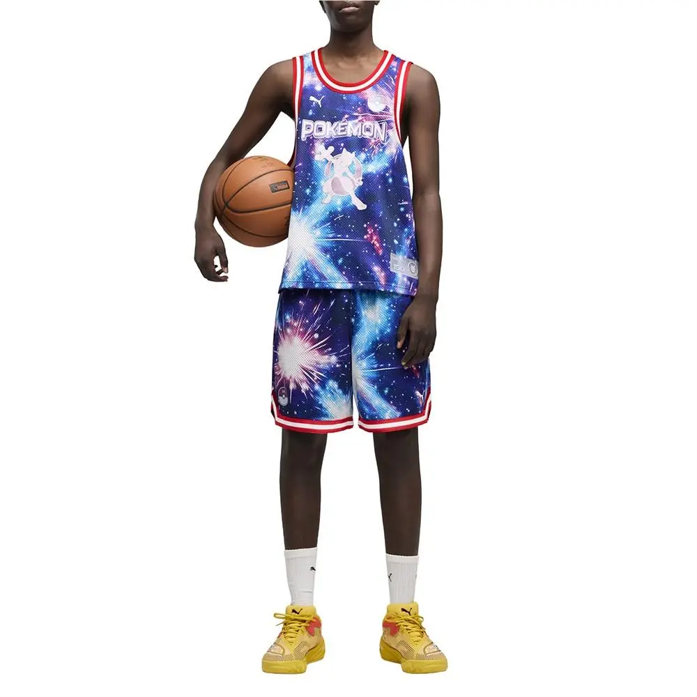 Puma clothing - PUMA  X Pokémon Hoops Mewtwo Crew Neck Replica Jersey - 63566301 - Blue 8