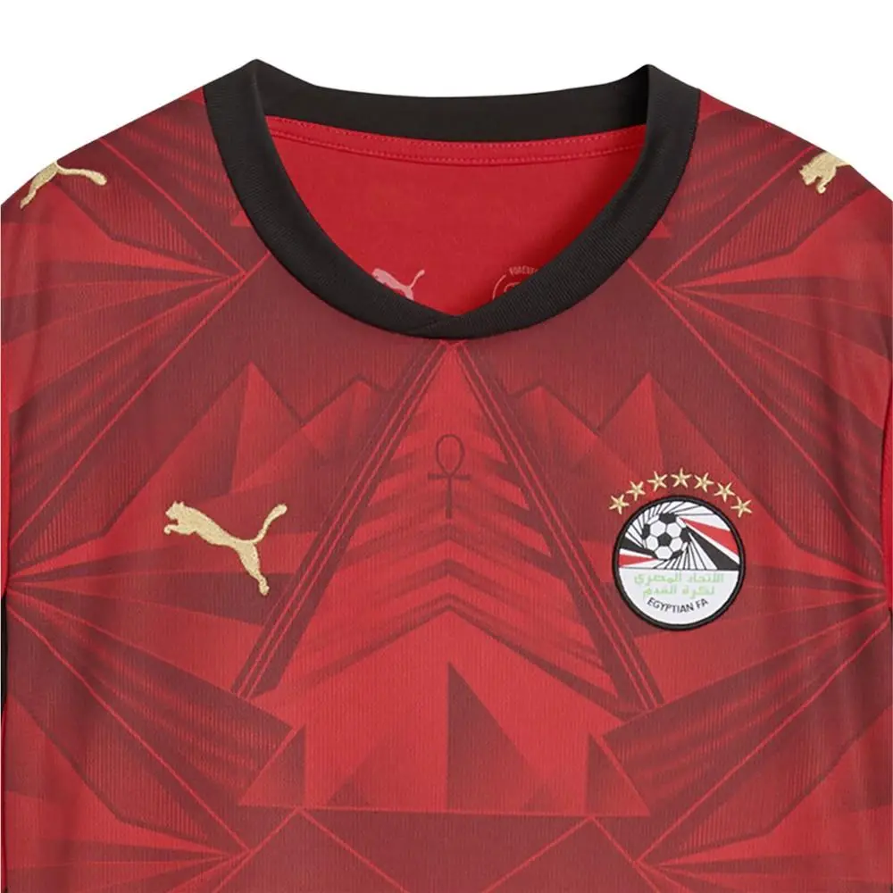 Puma clothing - PUMA Egypt Home Crew Neck Short Sleeve Soccer Jersey Youth - 78355401 - Red 5