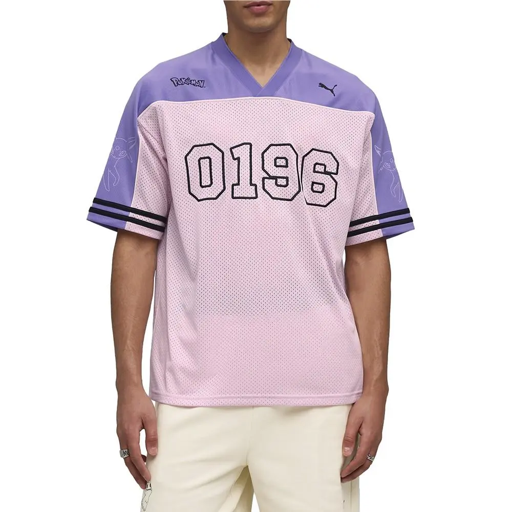 Puma clothing - PUMA Pokemon X Oversized VNeck Short Sleeve Jersey - 63491970 - Pink 1