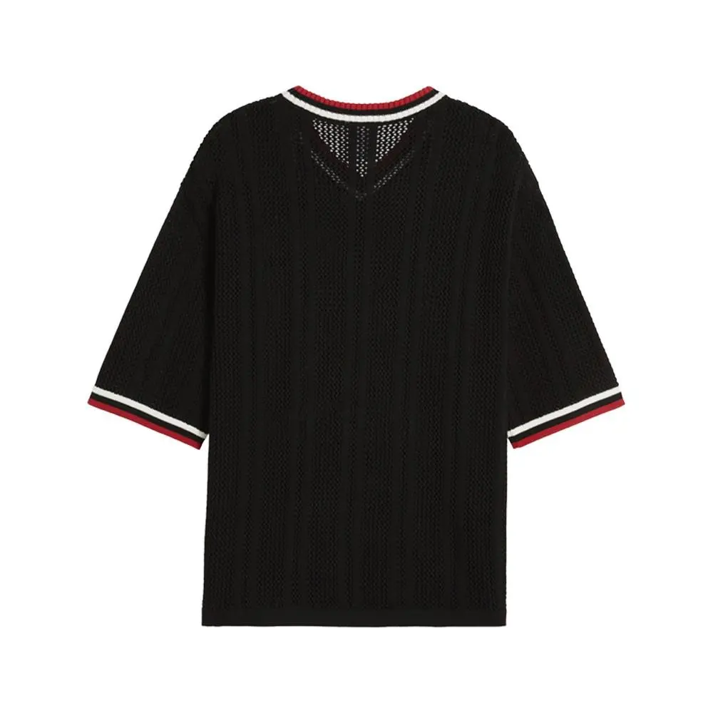 Puma clothing - PUMA Nahmias X Knit VNeck 34 Sleeve Jersey - 63677501 - Black 0