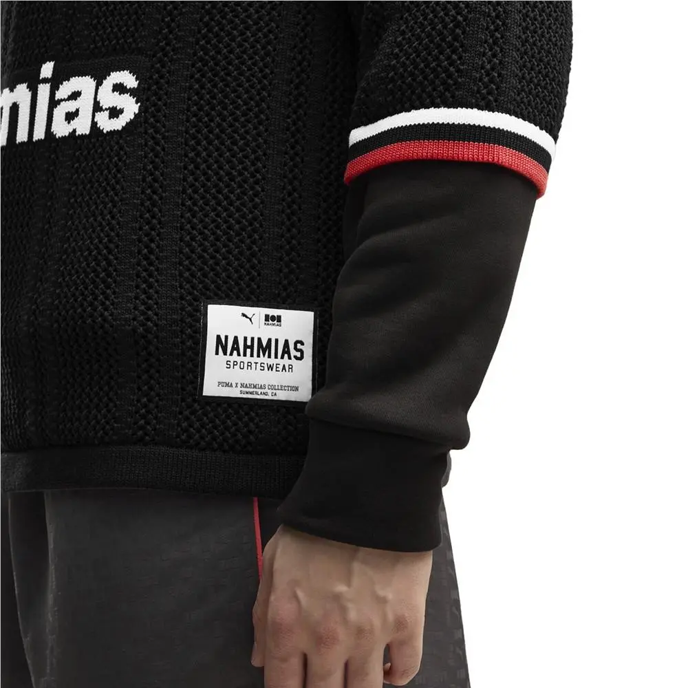 Puma clothing - PUMA Nahmias X Knit VNeck 34 Sleeve Jersey - 63677501 - Black 3
