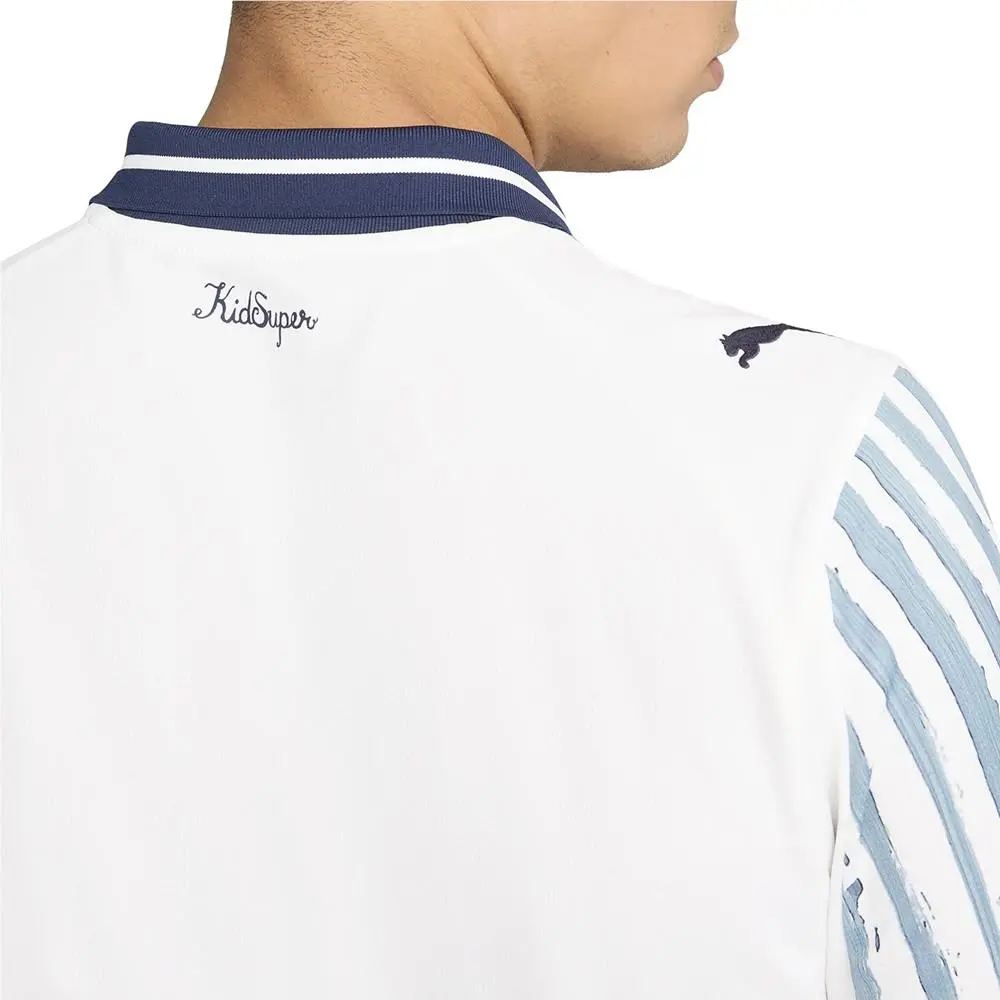 Puma clothing - PUMA  X Kidsuper Mty Collared Short Sleeve Replica Jersey - 78107212 - White 11