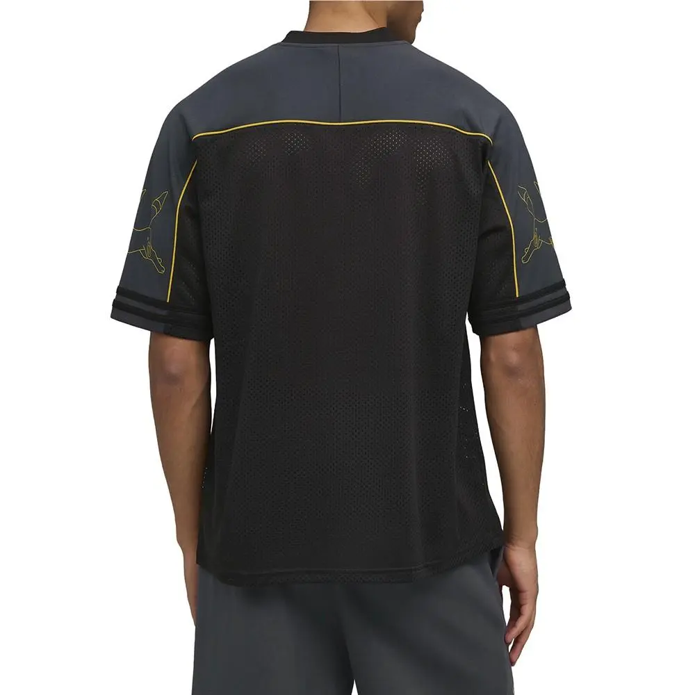 Puma clothing - PUMA Pokemon X Oversized VNeck Short Sleeve Jersey - 63491901 - Black 2