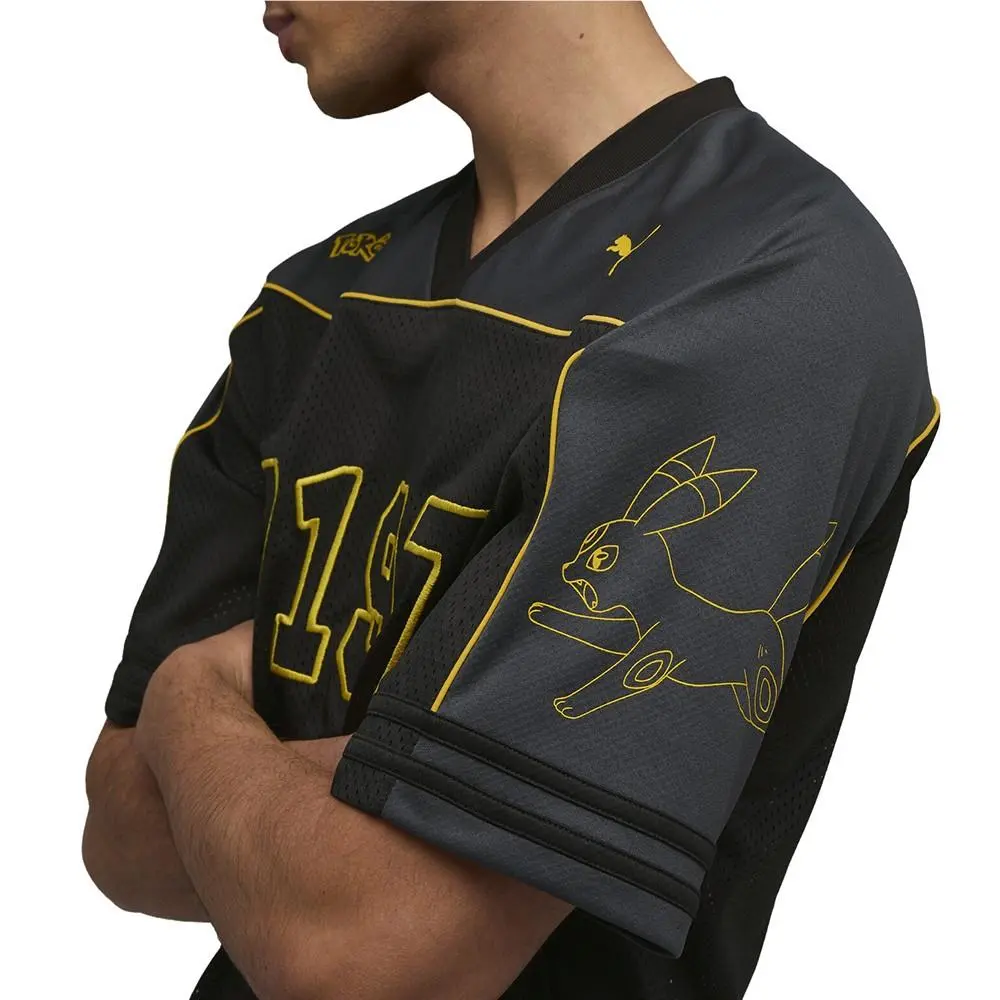 Puma clothing - PUMA Pokemon X Oversized VNeck Short Sleeve Jersey - 63491901 - Black 3
