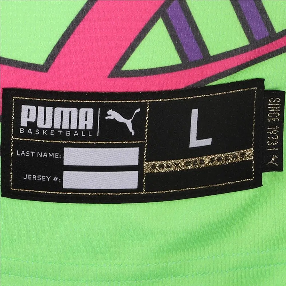 Puma clothing - PUMA Team Melo Game Inverse Toxic Crew Neck Replica Jersey - 68449801 - Green, Purple 4
