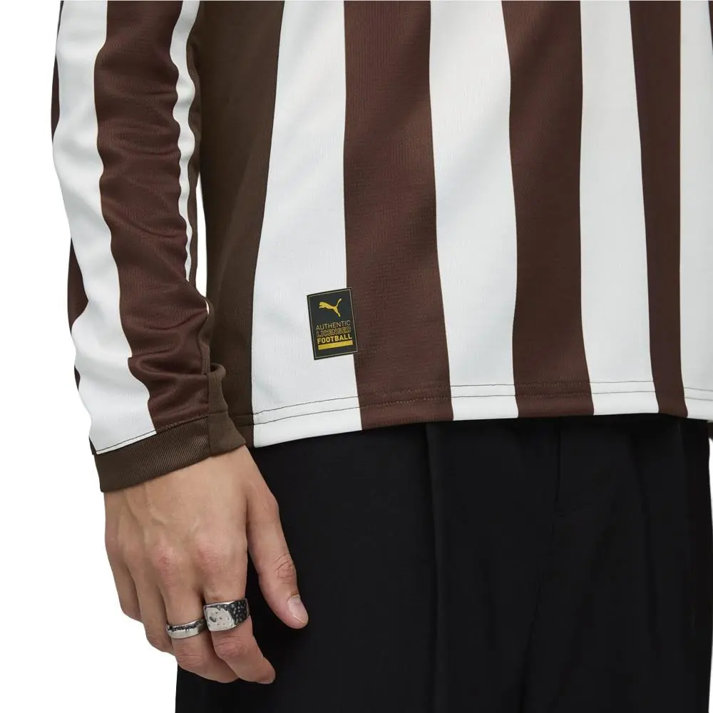 Puma clothing - PUMA Fc St. Pauli 2526 Crew Neck Long Sleeve Home Soccer Jersey - 78306601 - Brown, White 12