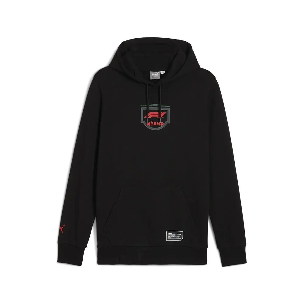 Puma F1 Mexico Graphic Pullover Hoodie Mens Black Casual Outerwear 62832611