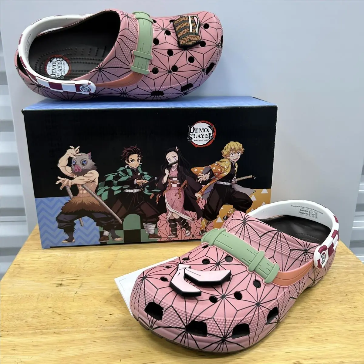 Demon Slayer Crocs Classic Clogs US 11M Nezuko In Hand