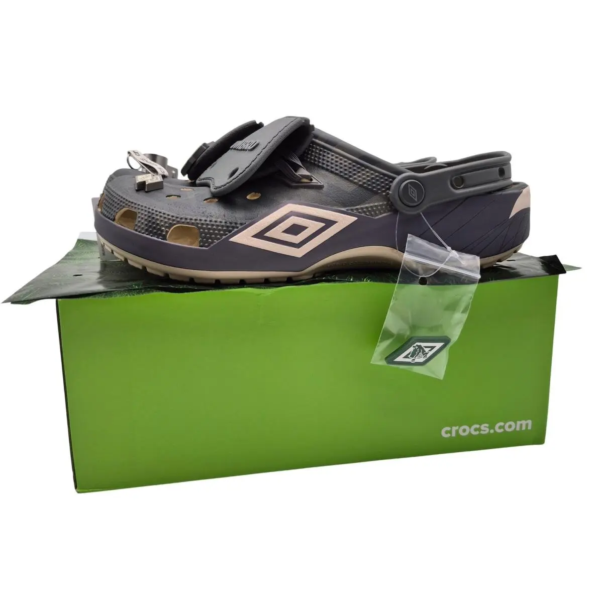Crocs X Umbro Classic Clogs Bone Slate Grey Men`s Size 10 Shoes Unisex Casual