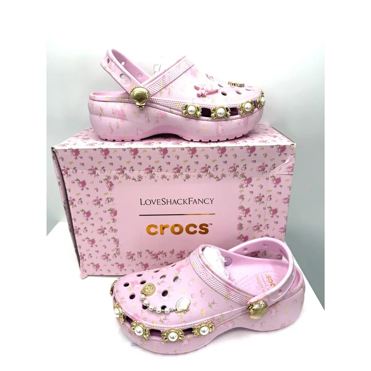 Crocs shoes - Crocs Loveshackfancy Clssic Platform Clog - Pink 1