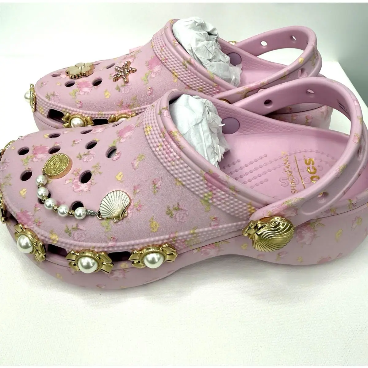 Crocs shoes - Crocs Loveshackfancy Clssic Platform Clog - Pink 4