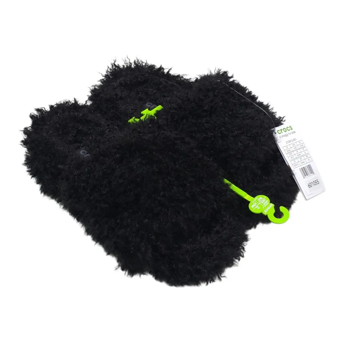 Crocs CL Shaggy Doodle Fur Slide Black Womens Size 6 Mens Size 4 Perfect For Te