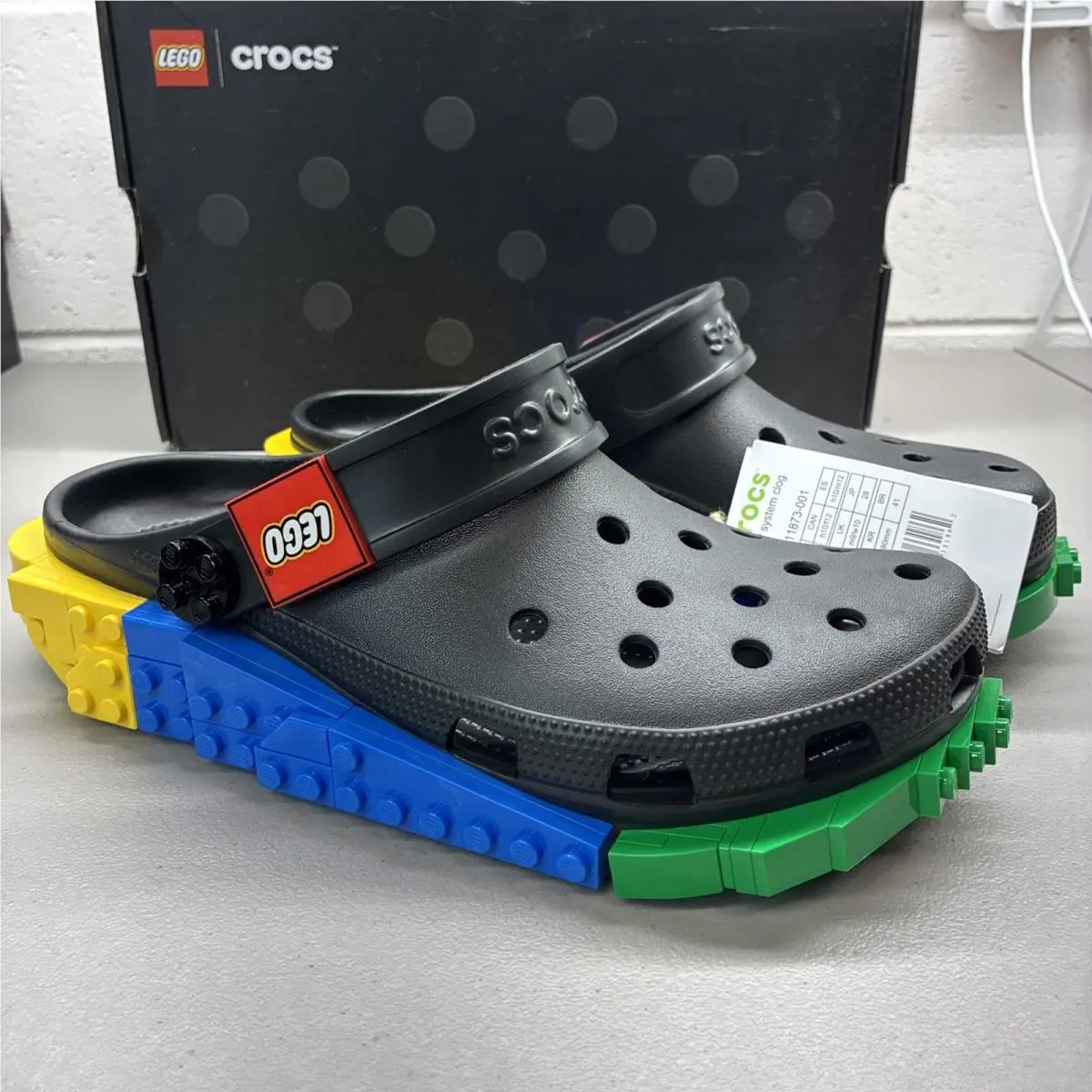 Crocs x Lego 4lw System Clog Unisex Black Multicolor US 10M/12W 211873-001