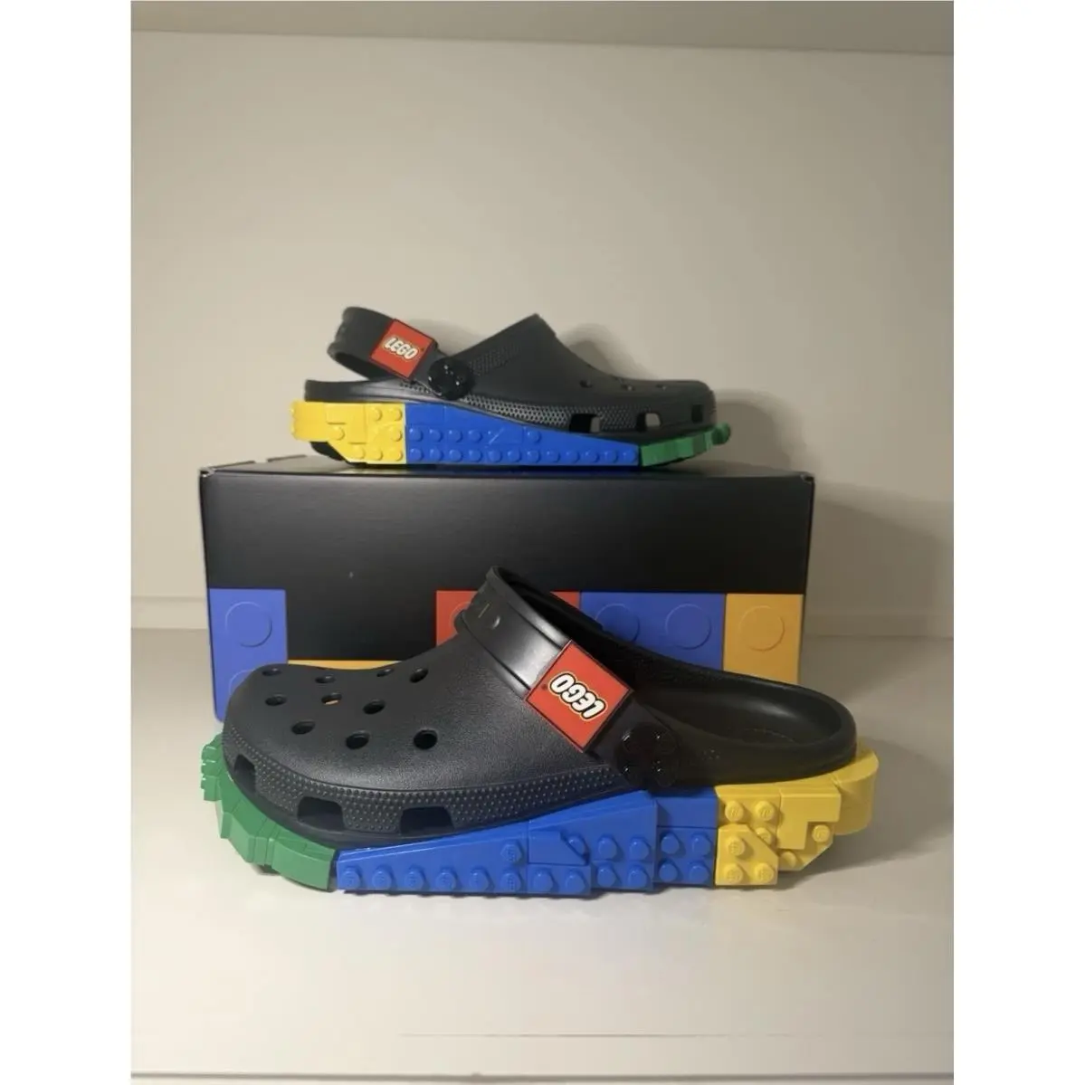 Crocs x Lego 4lw System Clog Unisex Black Multicolor US 10M/12W 211873-001