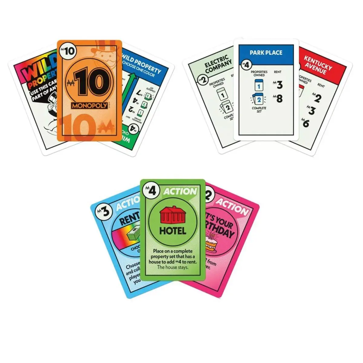 Hasbro Monopoly Deal Refresh Card Game - Fast-p-paced Strategy Family Party