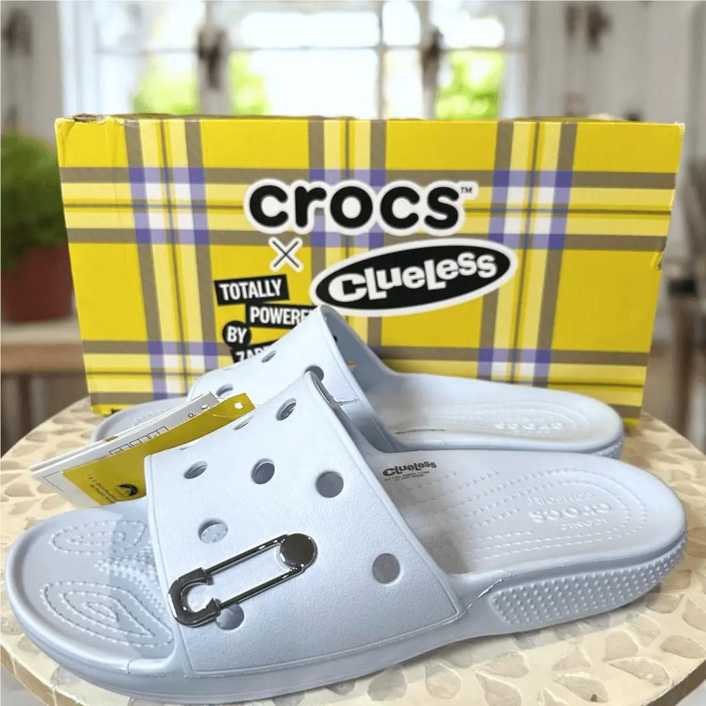 Crocs x Clueless The Tai Slide Mineral Blue Women’s 10 / Men’s 8 Boxed