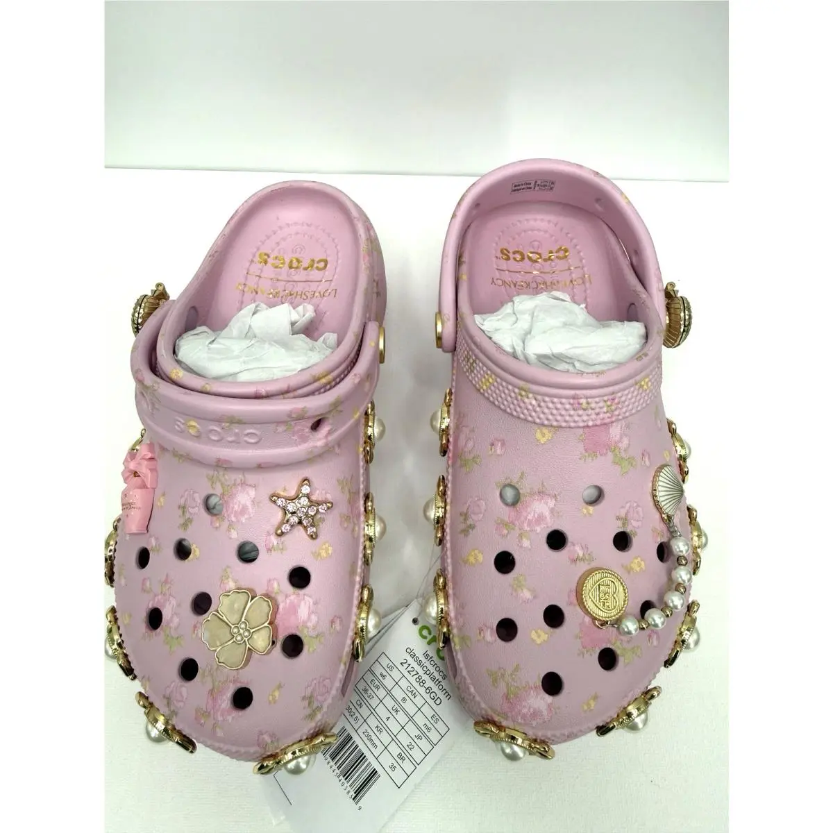 Crocs shoes - Crocs Loveshackfancy Clssic Platform Clog - Pink 10