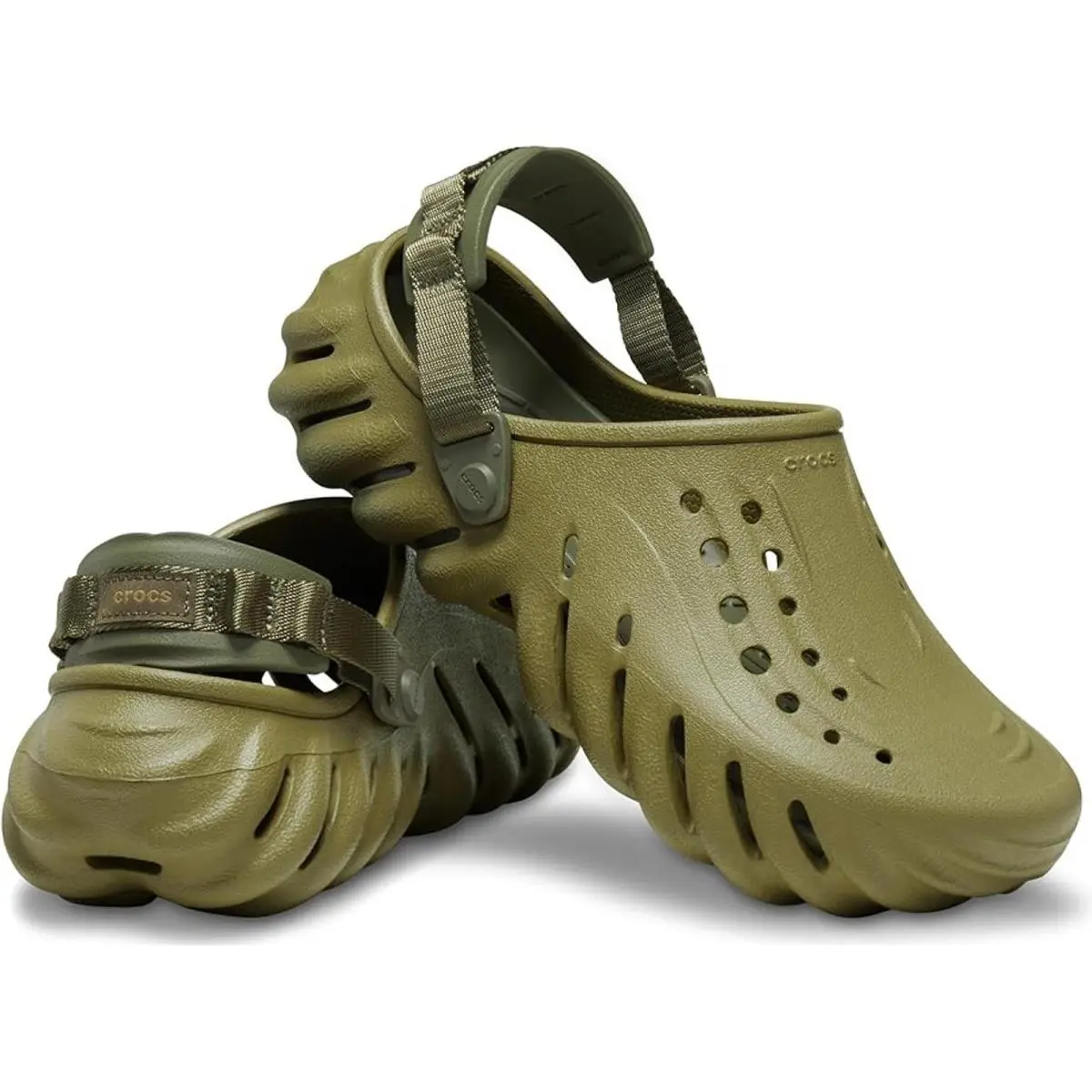 Crocs Unisex Echo Clogs Mens 10 Womens 12 EU 43.5 Aloe Green Nwob