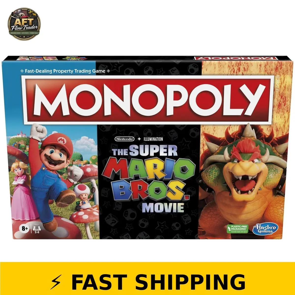 Monopoly Super Mario Bros. Movie Edition Board Game with Bowser Token