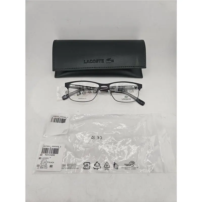 Lacoste L2217N 001 Black Matte 54-17-145 Men`s Eyeglasses